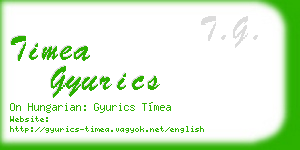 timea gyurics business card