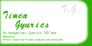 timea gyurics business card